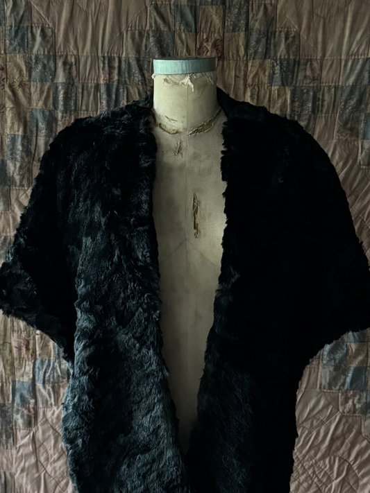 Vintage Rabbit Fur Shawl